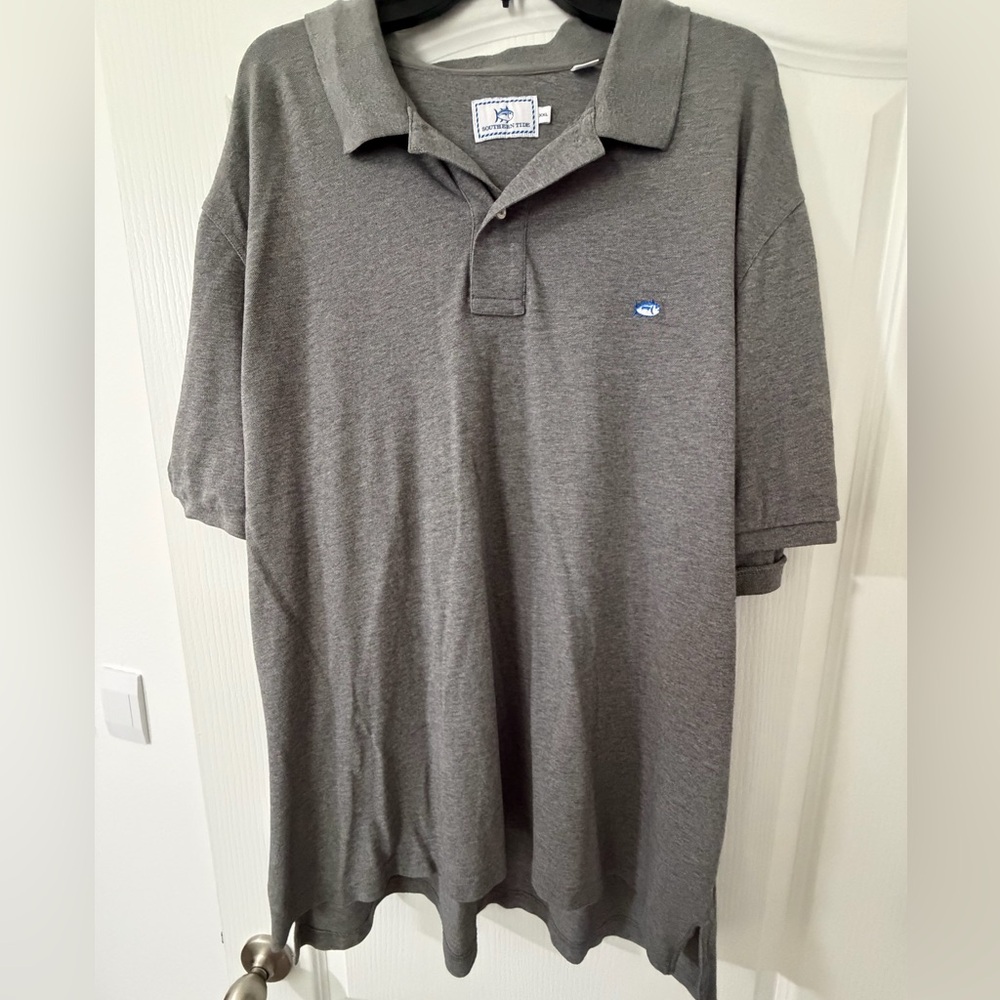 Southern Tide Gray Cotton Polo